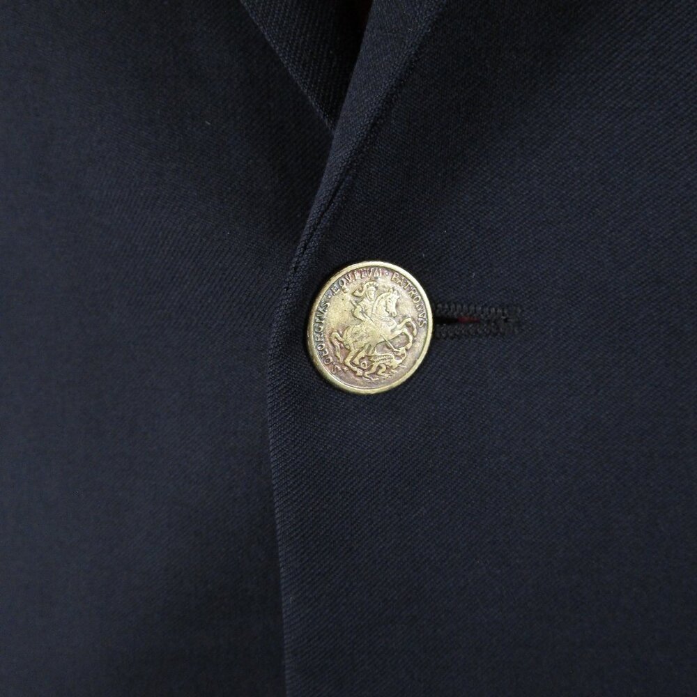 Hickey Freeman Collection Solid Black Wool Cashme… - image 3